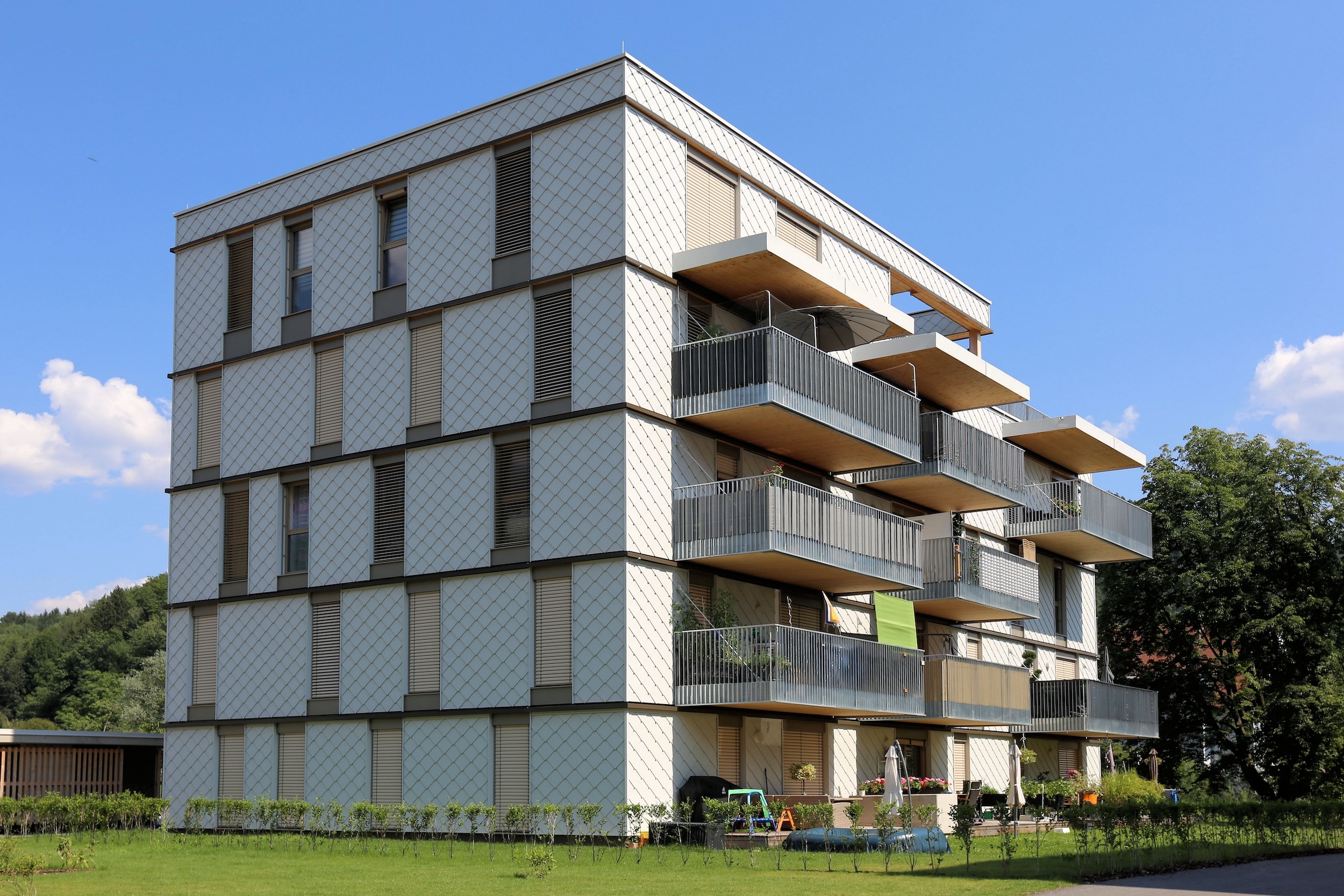 Kapfenberg Wohnhausanlage, Holzbau.