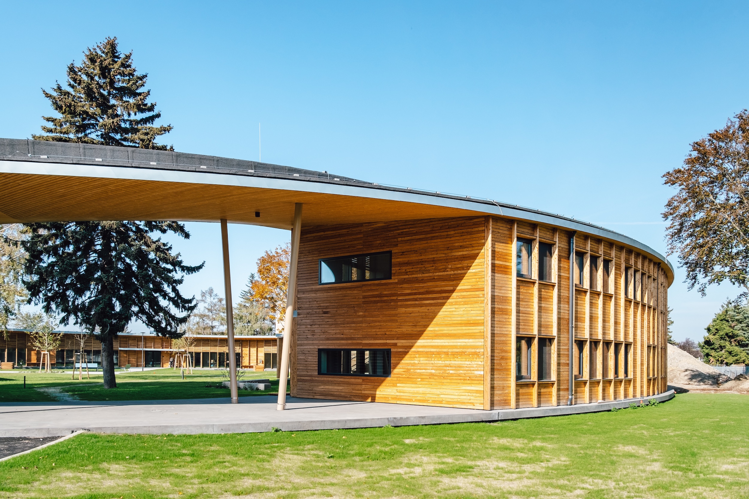 Sozialpädagogisches Betreuungszentrum Korneuburg, Holzbau.