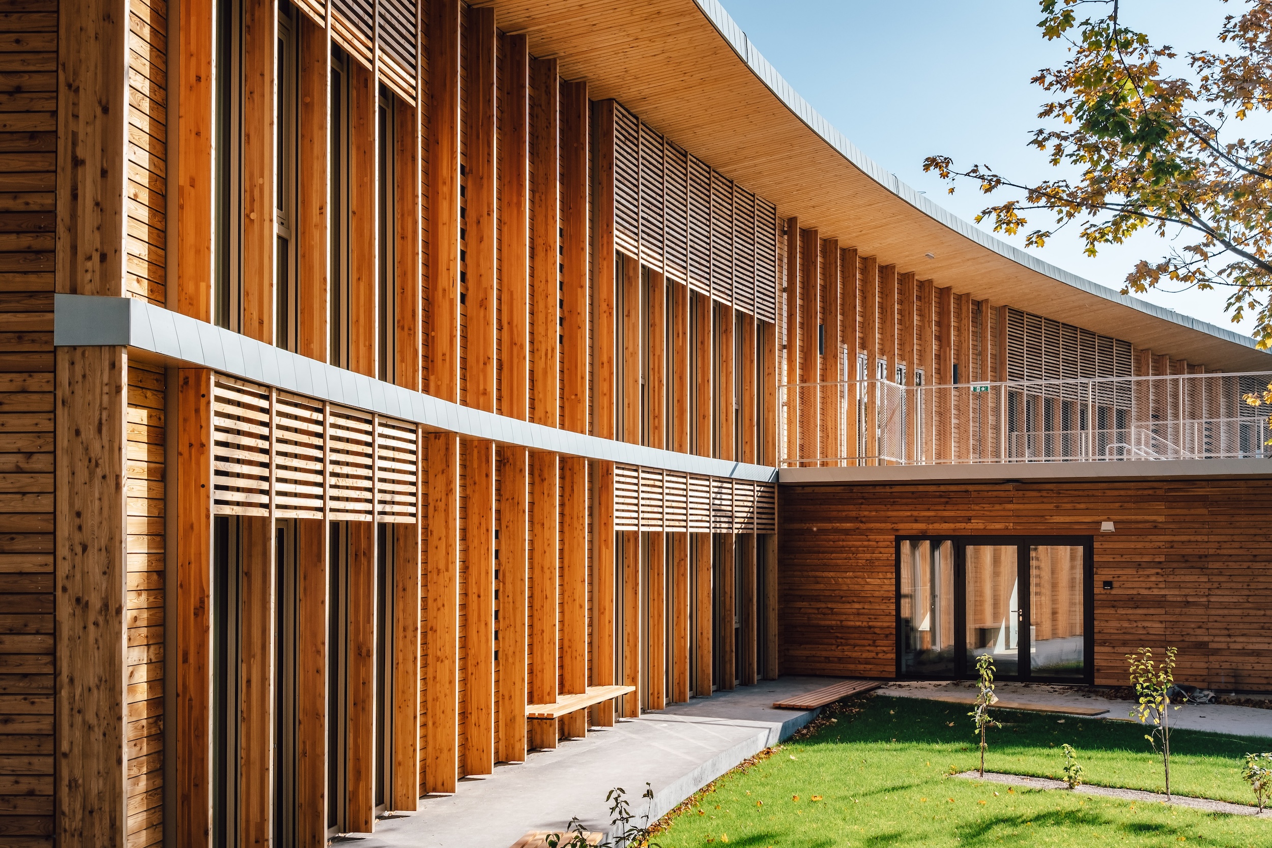 Sozialpädagogisches Betreuungszentrum Korneuburg, Holzbau.