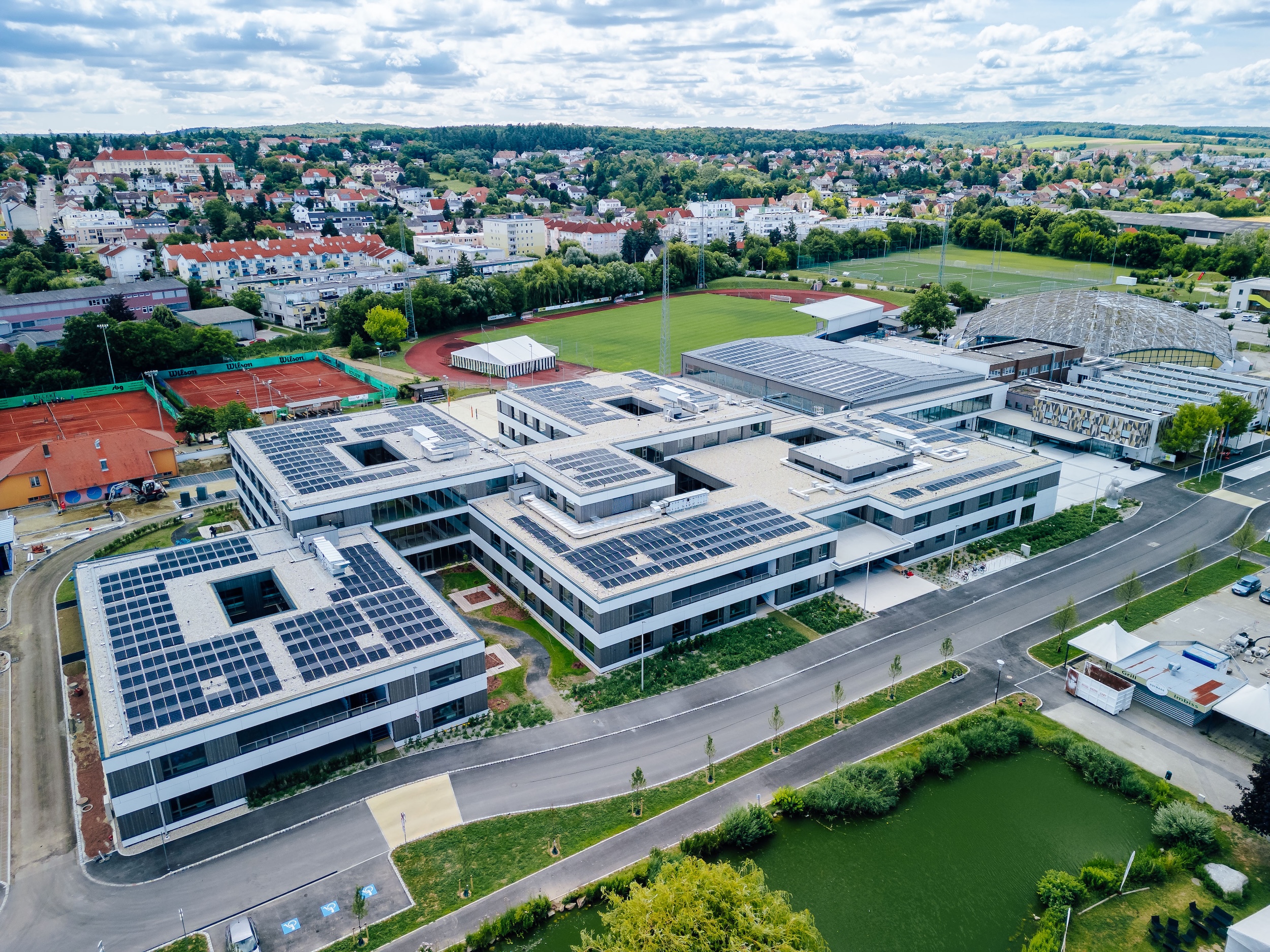 Schulcampus Hollabrunn, Holzbau.
