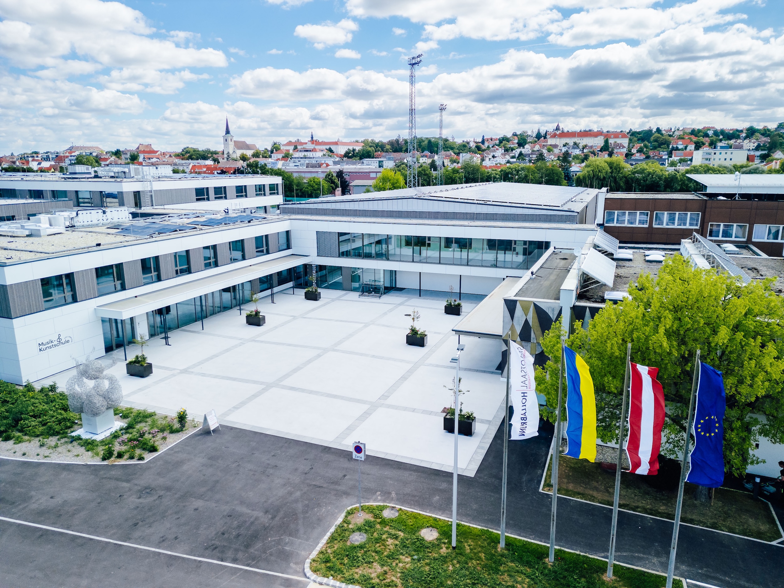 Schulcampus Hollabrunn, Holzbau.