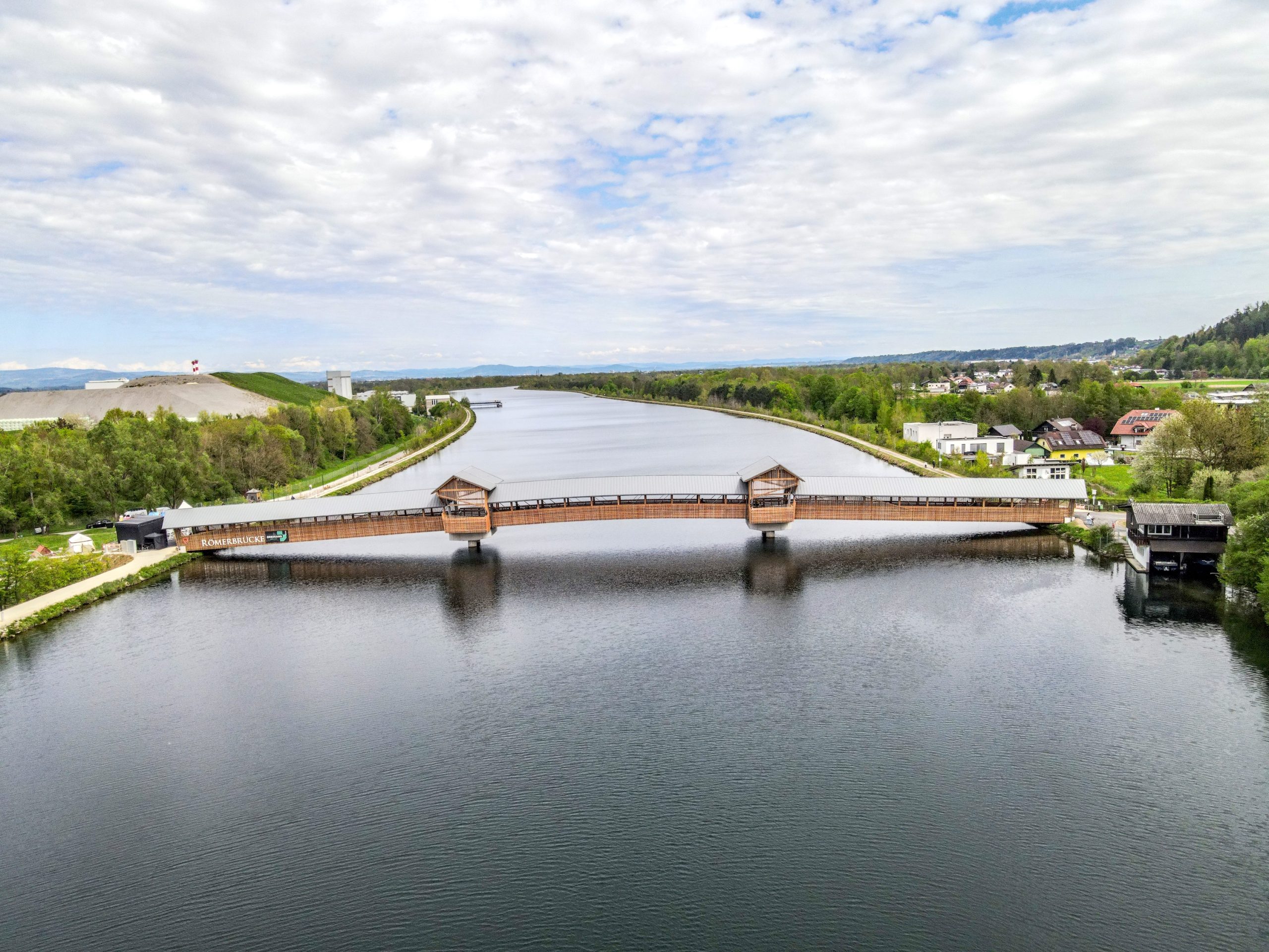 Römerbrücke, Wels-Schleißheim, Holzbau.