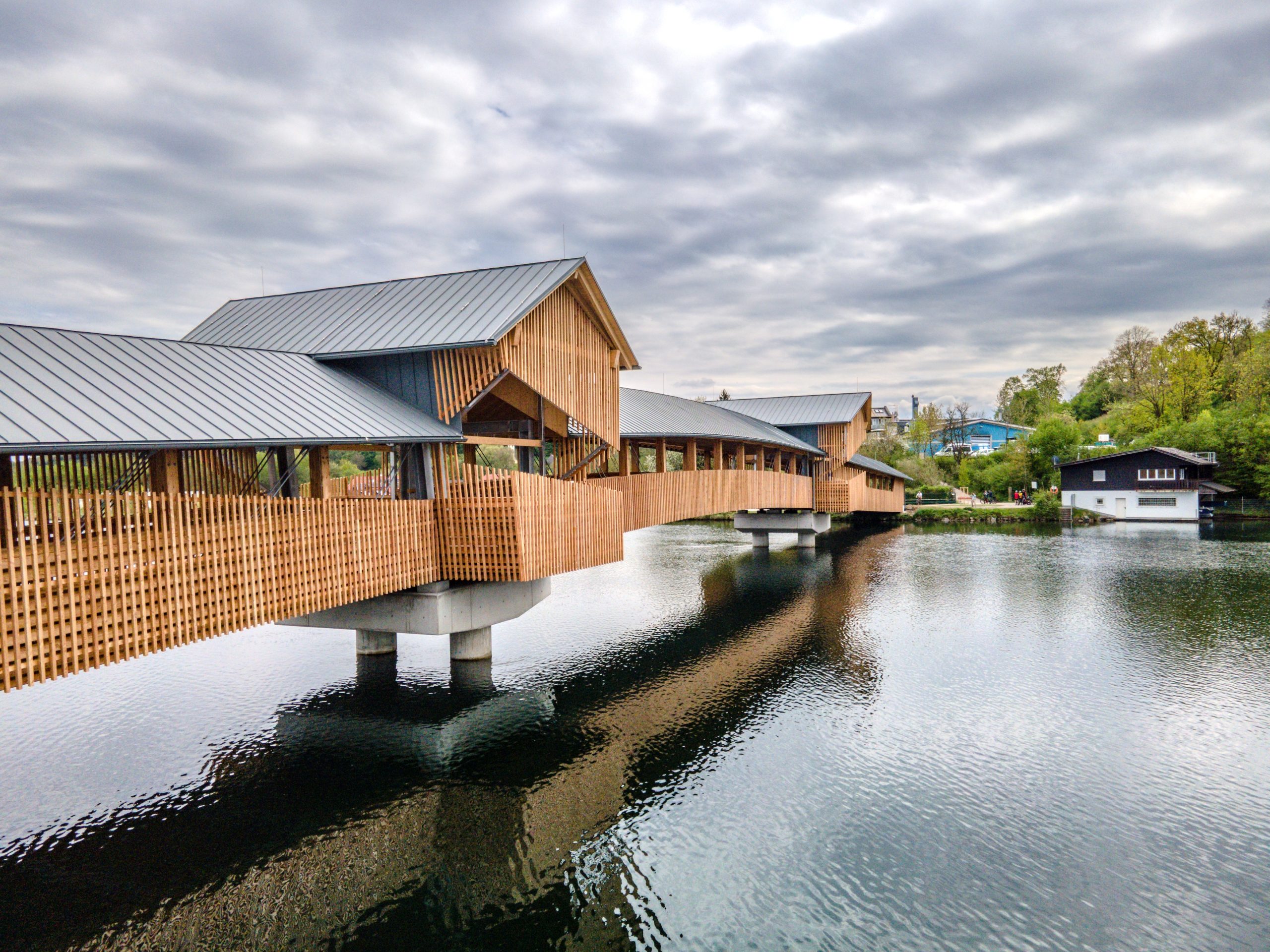 Römerbrücke, Wels-Schleißheim, Holzbau.