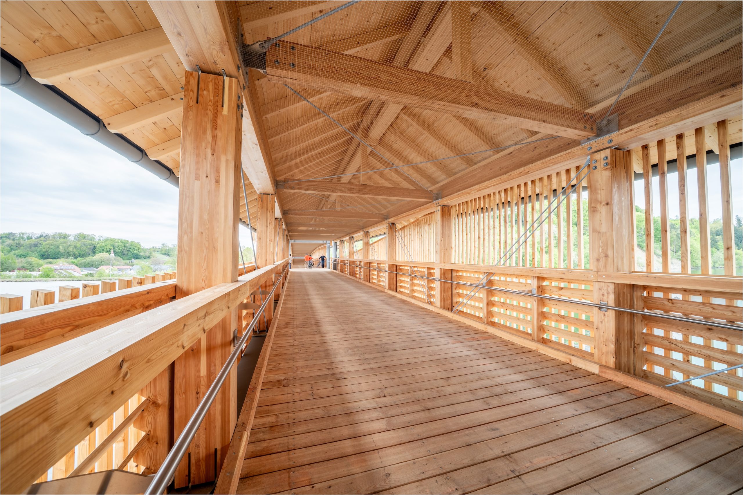 Römerbrücke, Wels-Schleißheim, Holzbau.