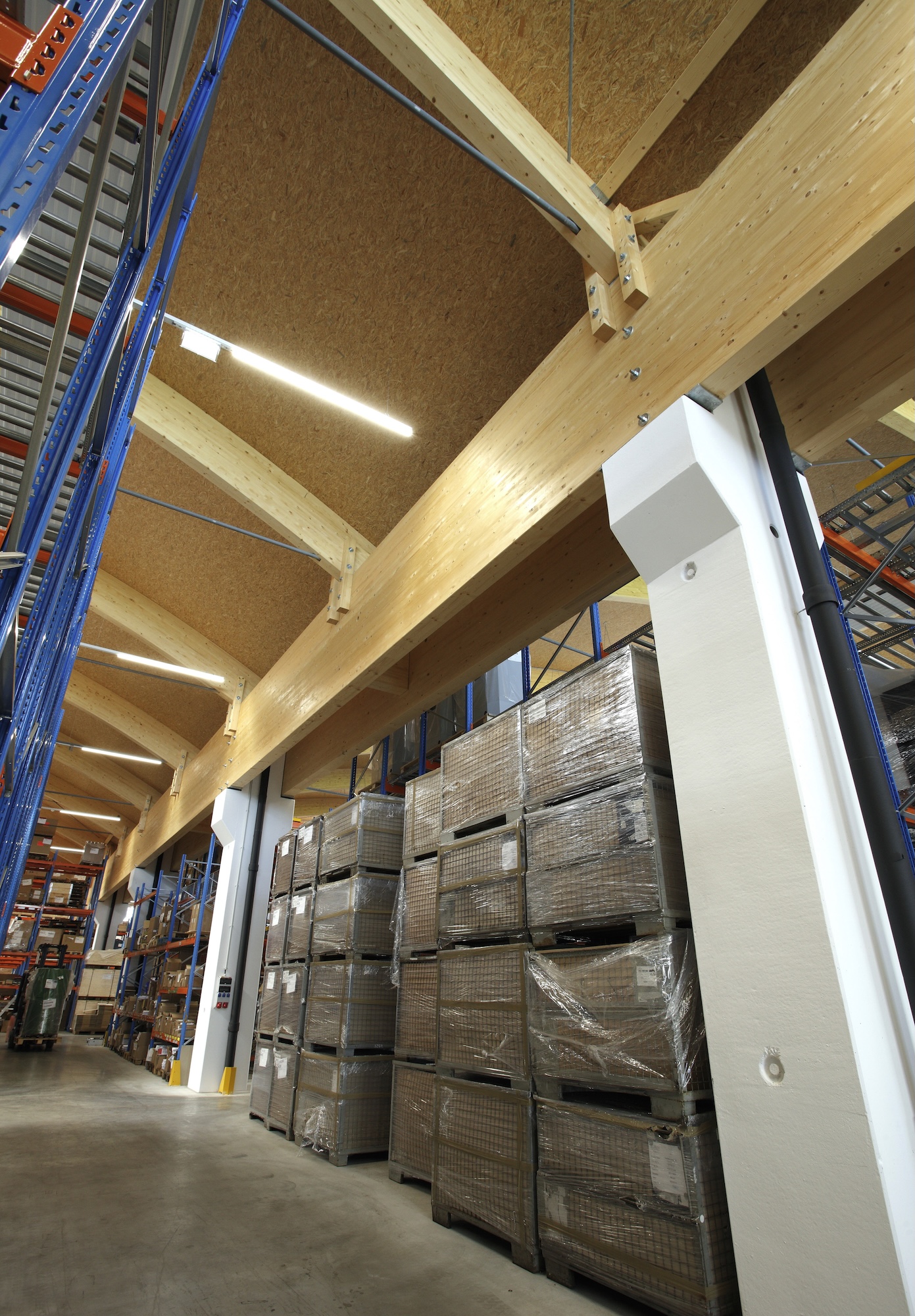 Ökofen Logistikzentrum in Holzbauweise.
