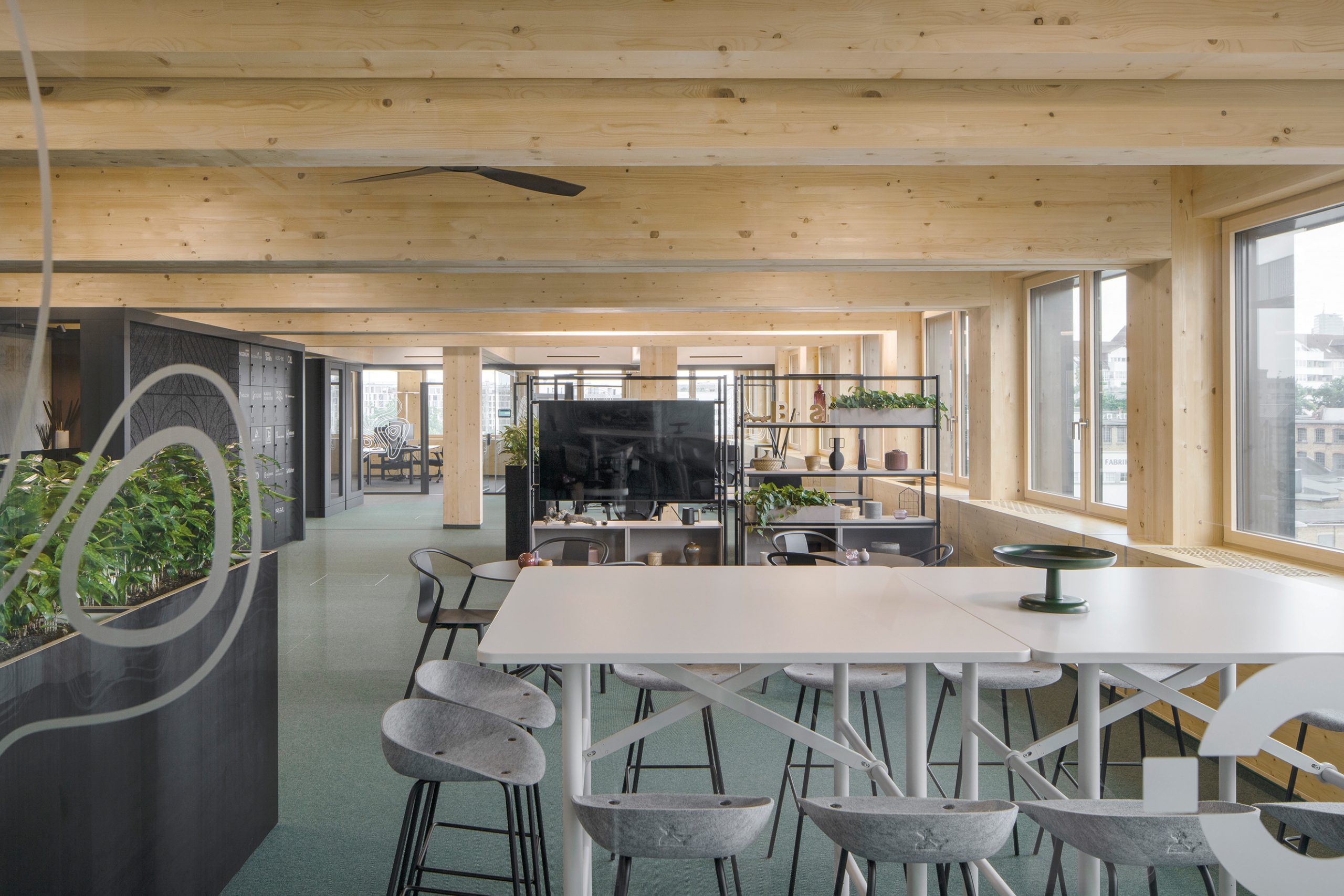 Offenbach-Rockywood-Office in Holzbauweise.
