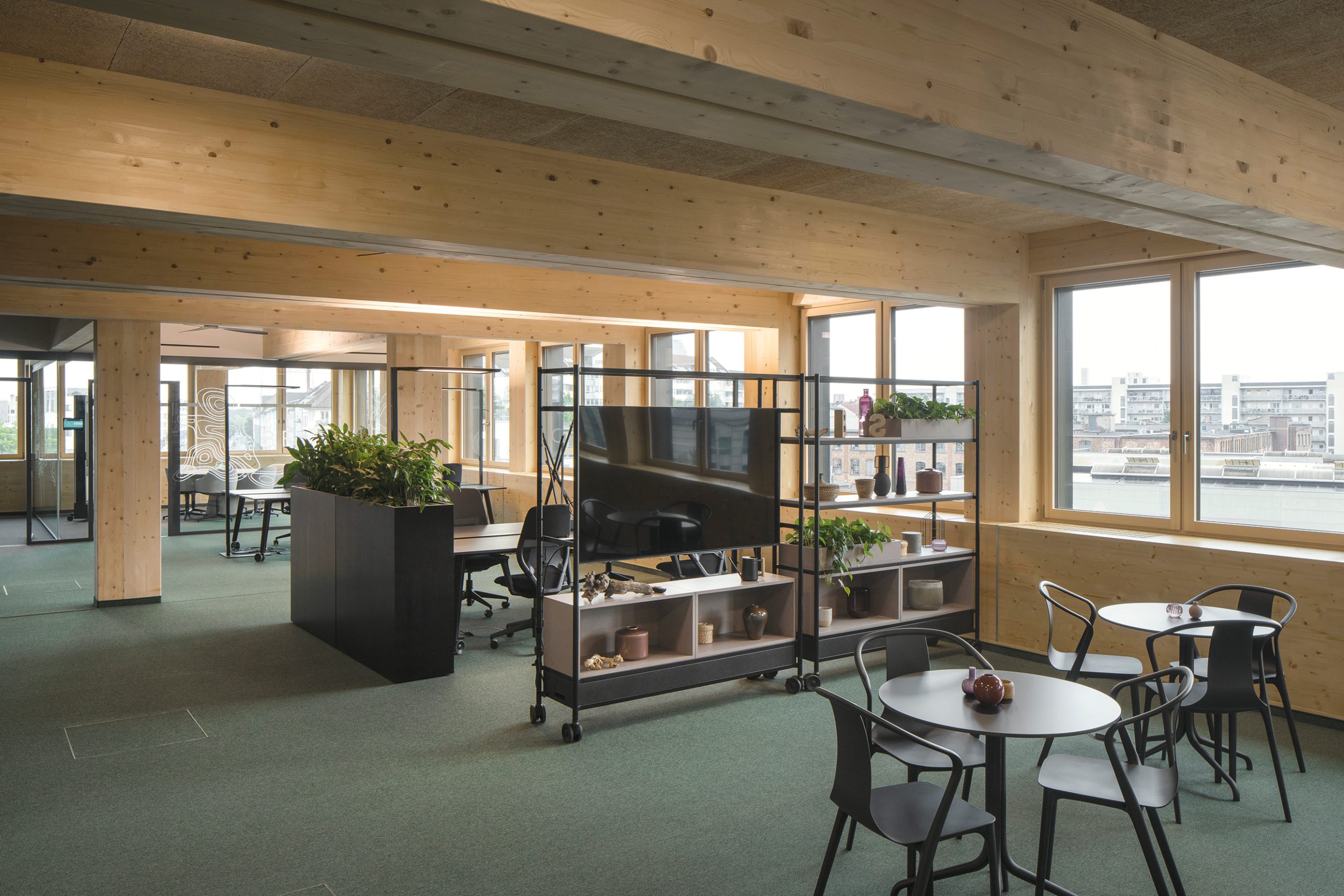 Offenbach-Rockywood-Office in Holzbauweise.