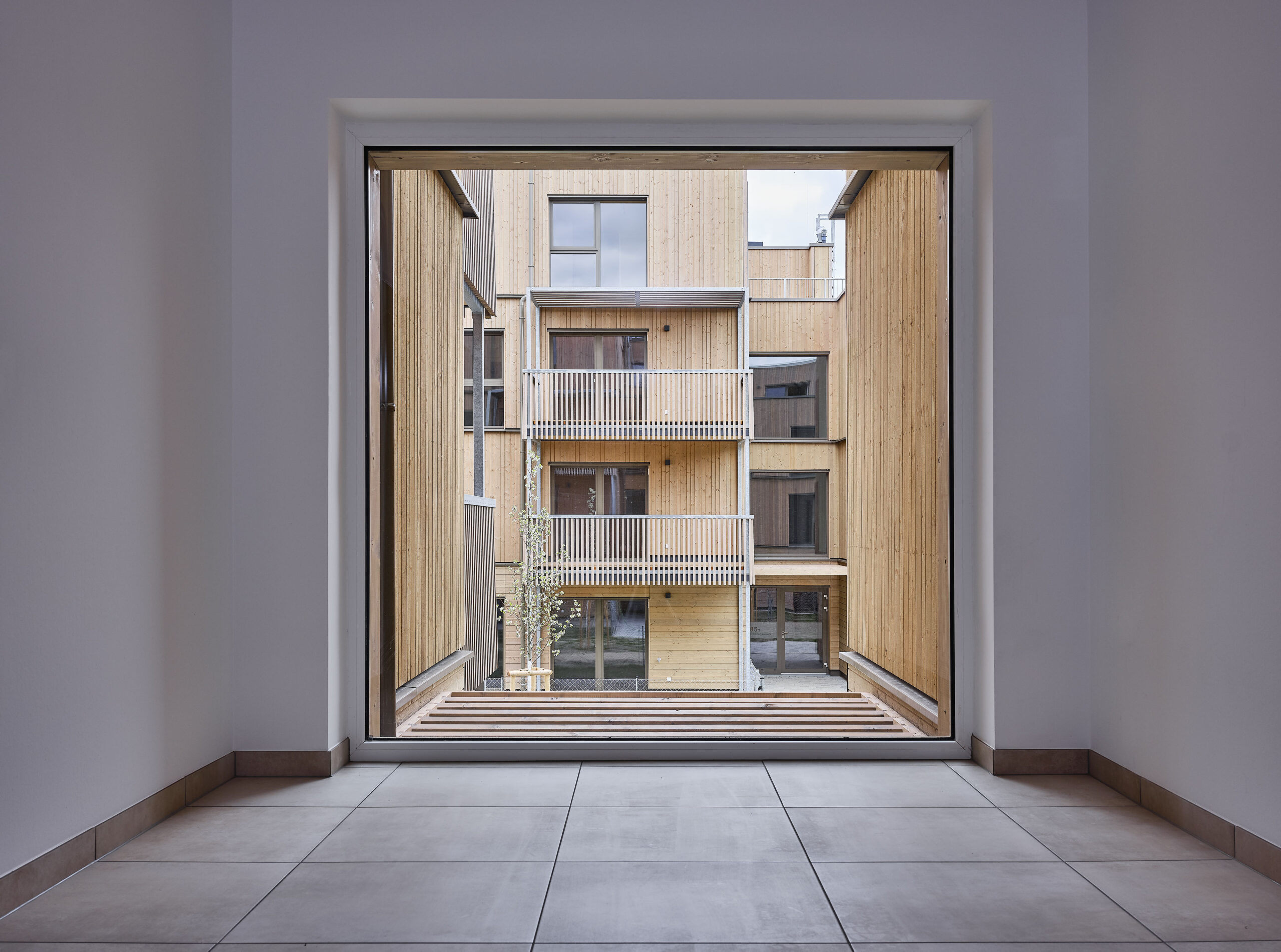 Wohnhausanlage Ober-Grafendorf, Holzbau.