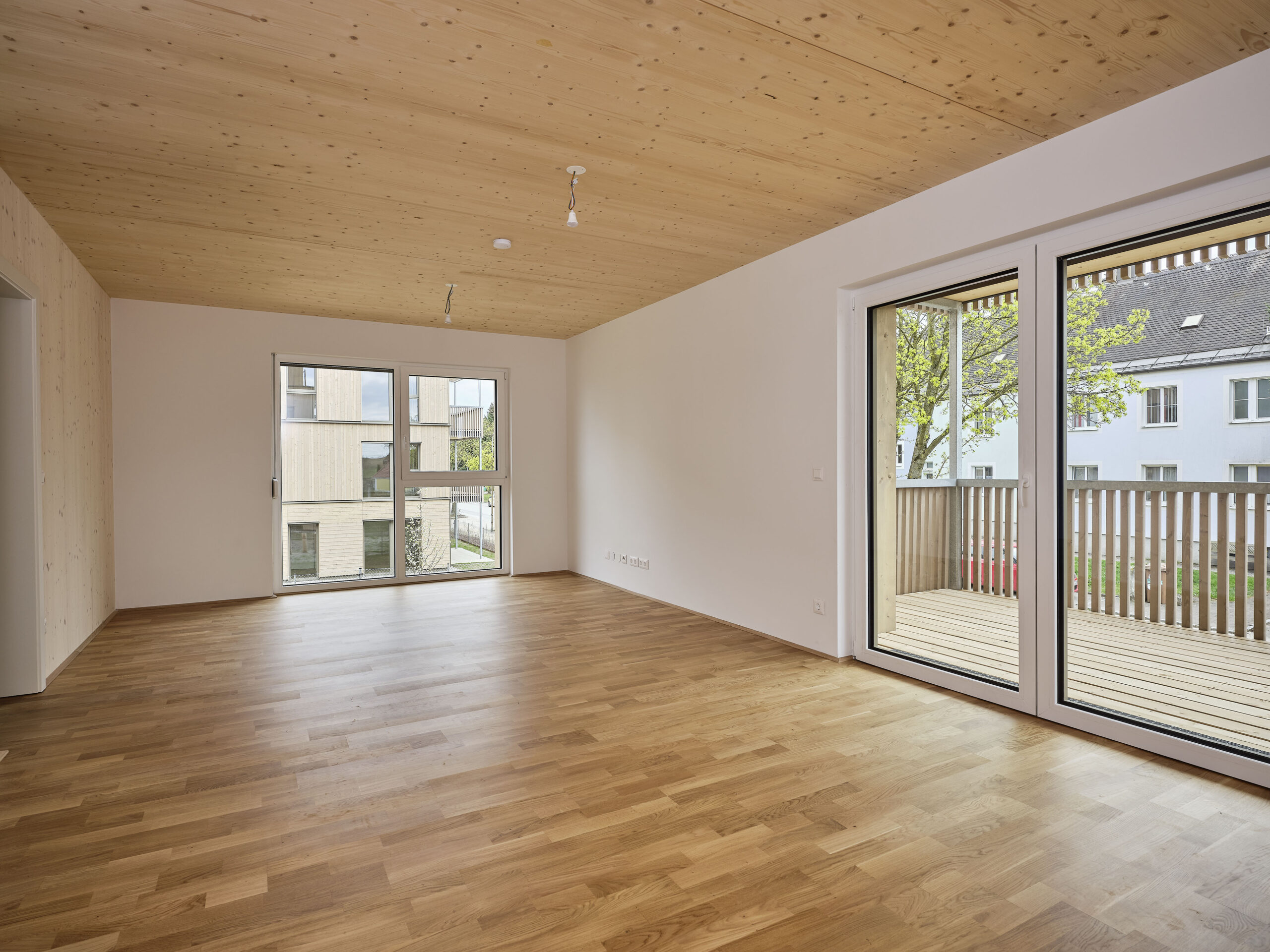 Wohnhausanlage Ober-Grafendorf, Holzbau.