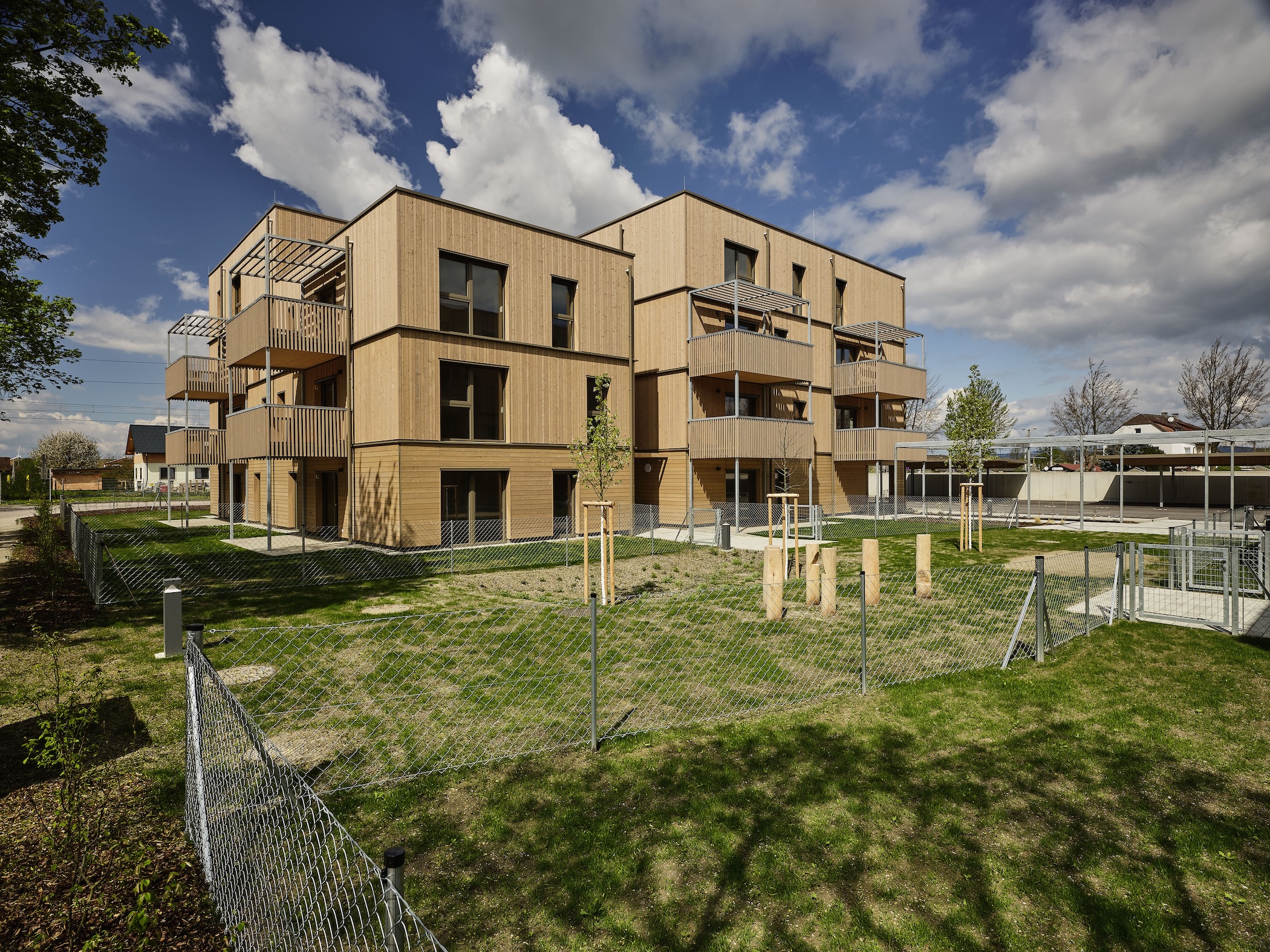 Wohnhausanlage Ober-Grafendorf, Holzbau.