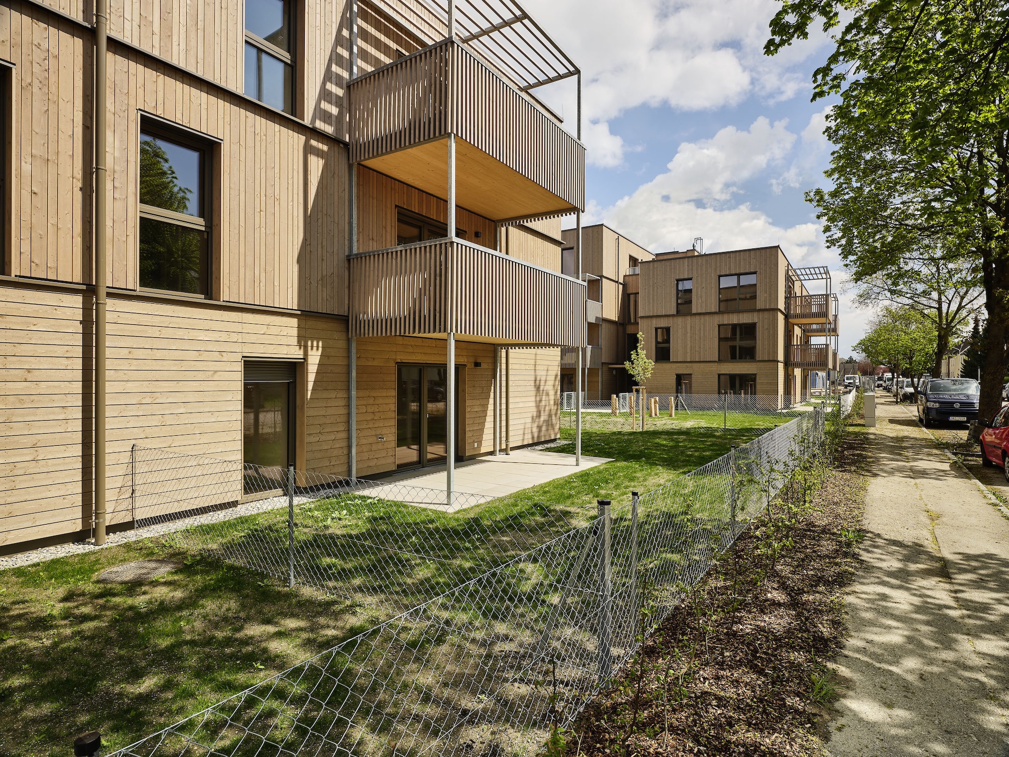 Wohnhausanlage Ober-Grafendorf, Holzbau.