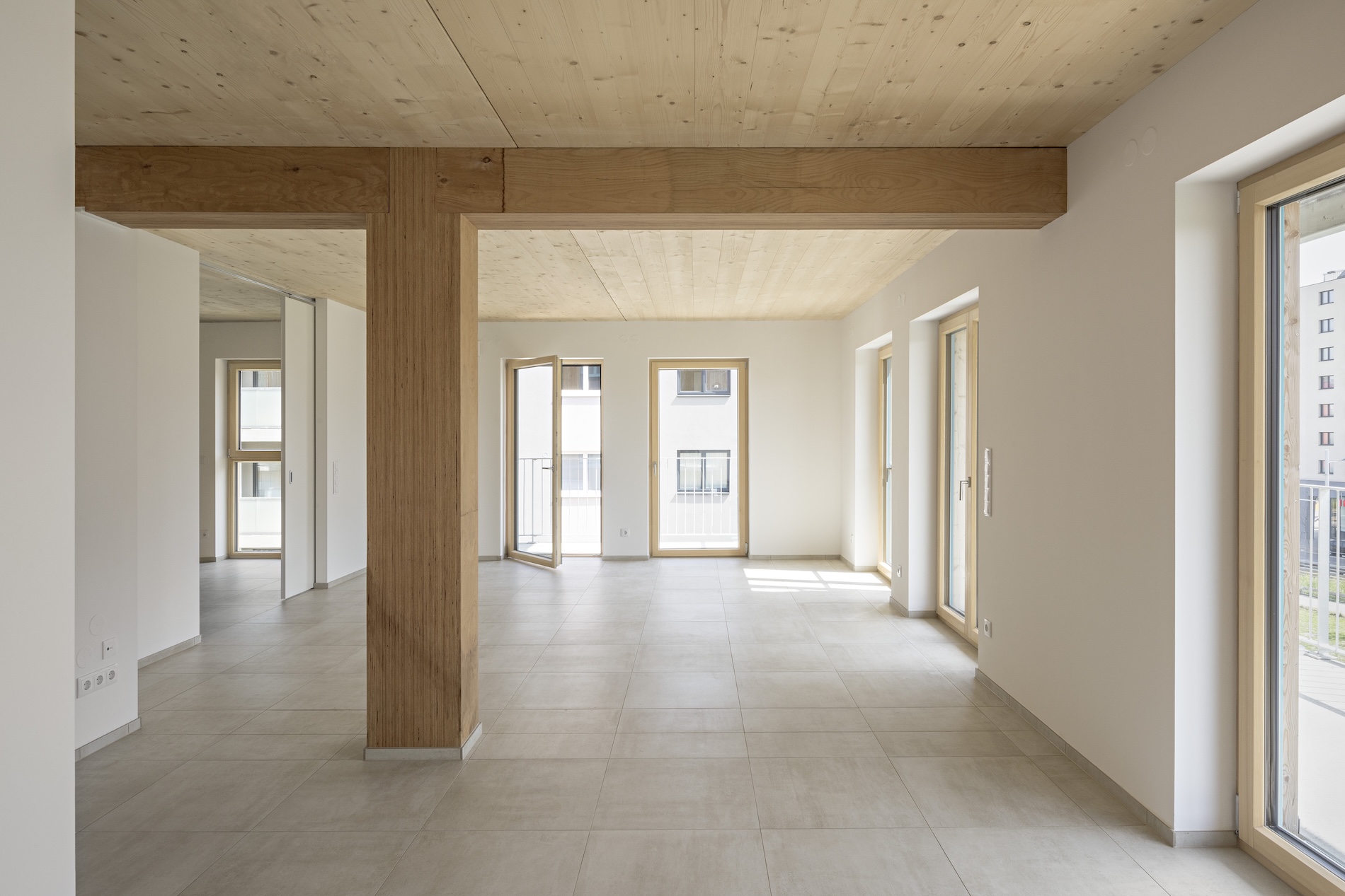 Gleis 21, mehrgeschossiger Wohnbau Holz.