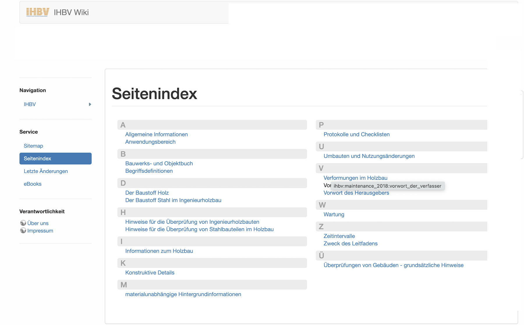 WIKI IHBV Plattform.