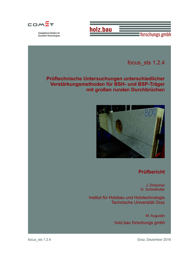 Prüftechnische Untersuchungen BSH- und BSP-Träger
