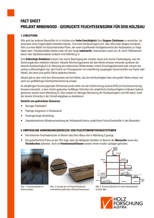 PROJEKT MINDWOOD – GEDRUCKTE FEUCHTESENSORIK FÜR DEN HOLZBAU